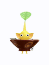 An animation of a yellow Pikmin with a bowl of ramen from Pikmin Bloom.