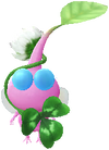 A Winged Park Decor Pikmin with Clover decor from Pikmin Bloom.