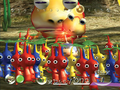 Early screenshot showing a multitude of Pikmin.