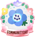 Community Day badge for the Baby Blue Eyes Community Day.