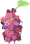 A Purple Park Decor Pikmin with Clover (Rare) decor from Pikmin Bloom.