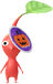 A Red Special Decor Pikmin with Fall Sticker decor from Pikmin Bloom.