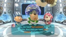 A Check in conversation in Pikmin 3 Deluxe. Brittany is talking about Pikmin types.