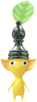 A special event Yellow Decor Pikmin wearing a black Chess Piece.