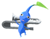 Lifelog artwork of a Blue Special Decor Pikmin with Tiny Instrument decor from Pikmin Bloom.