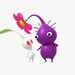 Nintendo Switch Online Pikmin 4 character icon element of a White Pikmin and a Purple Pikmin.