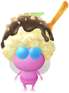 A special Winged Decor Pikmin with an Ice Cream costume from Pikmin Bloom.