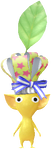 A Yellow Restaurant Decor Pikmin with Chef Hat (Rare) decor from Pikmin Bloom.