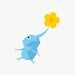 Nintendo Switch Online Pikmin 4 character icon element of an Ice Pikmin.