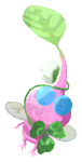 Lifelog artwork of a Winged Park Decor Pikmin with Clover decor from Pikmin Bloom.