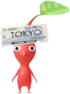 A Red Pikmin in Ticket decor.