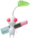 A white Decor Pikmin with a Makeup Costume.