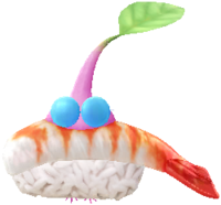 A Winged Sushi Restaurant Decor Pikmin with Sushi decor from Pikmin Bloom.