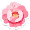 Lifelog artwork of a white peony from Pikmin Bloom.