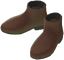 "Suede Ankle Boots (Dark Brown)" Mii shoe part in Pikmin Bloom.