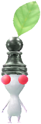 A special event White Decor Pikmin wearing a black Chess Piece.