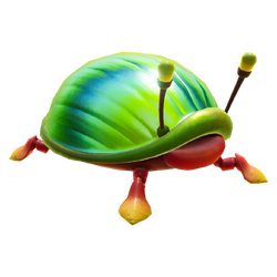 Artwork of an Iridescent Flint Beetle from Pikmin 4.