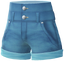 "High-Waisted Shorts (Blue)" Mii bottom part in Pikmin Bloom.