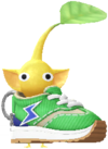 An event Yellow Decor Pikmin wearing a sneaker keychain.