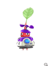 An animation of a Red Pikmin with a Pikmin 4 Spaceship from Pikmin Bloom