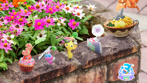 Promotional image for the 3rd Anniversary Community Week in Pikmin Bloom.