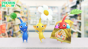 Promotional image for the 4th Anniversary Snack Event in Japan and Taiwan in Pikmin Bloom.