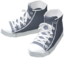 "Canvas Sneakers (Gray)" Mii shoes part in Pikmin Bloom.