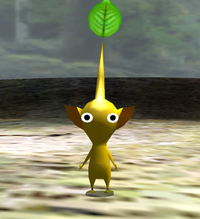 Discovery the Yellow Pikmin in Pikmin 2.