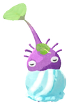 Lifelog artwork of a Purple Special Decor Pikmin with Ice Cream: Classic decor from Pikmin Bloom.