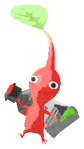 Lifelog artwork of a Red Special Decor Pikmin with Paint decor from Pikmin Bloom.