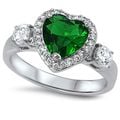 A green-hearted silver ring from the real world.