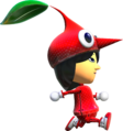 Artwork of a Mii wearing a Red Pikmin outfit.