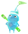 Lifelog artwork of an Ice Pharmacy Decor Pikmin with Toothbrush decor from Pikmin Bloom.