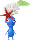 A special Blue Decor Pikmin with a Coral costume from Pikmin Bloom.