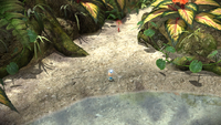 Page 1 of the first unique hint in the Tropical Wilds in Pikmin 3 Deluxe.