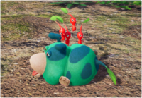 The image accompanying Olimar's voyage log #56 "Moss and the Pikmin".