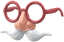 "Novelty Disguise (Light)" Mii eyewear part in Pikmin Bloom.