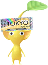 A Yellow Station Decor Pikmin with Ticket (Rare) decor from Pikmin Bloom.