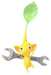 Lifelog artwork of a Yellow Hardware Store Decor Pikmin with Tool decor from Pikmin Bloom.