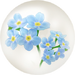 Blue forget-me-not nectar from Pikmin Bloom.