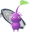 A Purple Special Decor Pikmin with Surfboard Keychain decor from Pikmin Bloom.