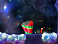 The party popper cutscene in Springpetal Cave.