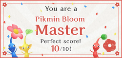 The image used when the Master title is earned on the Pikmin Bloom Master Quiz.