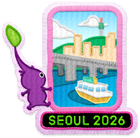 The patch rewarded for the Pikmin Bloom Journey 2026: Seoul Event.