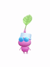 An animation of a Winged Pikmin with a Bottle Cap from Pikmin Bloom.