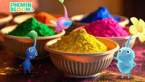 Promotional image for the 2026 Festival of Colors Event in Pikmin Bloom.