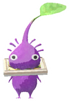 Lifelog artwork of a Purple Art Gallery Decor Pikmin with Picture Frame decor from Pikmin Bloom.