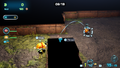The Dwarf Orange Bulborb properly locked-on in the Cliff-Hanger's Hold Dandori Challenge.