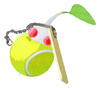 Lifelog artwork of a White Stadium Decor Pikmin with Ball Keychain decor from Pikmin Bloom.