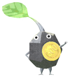 Lifelog artwork of a Rock Roadside Decor Pikmin with Coin (Rare) decor from Pikmin Bloom.